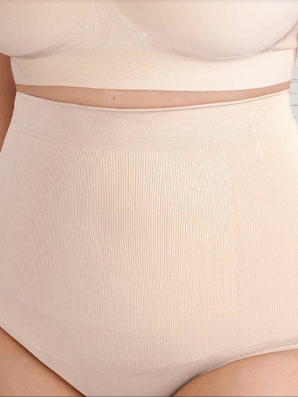 Shapermint High‑Waisted Shaper Panty NWT Smoothing Support Beige Medium/Large
